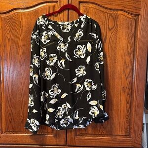 Maurices V-Neck Semi-Sheer Blouse